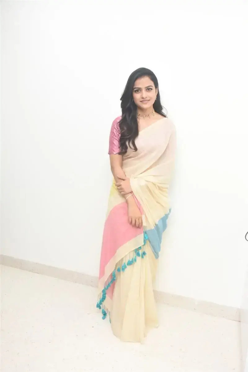 Vaishnavi Chaitanya in Yellow Saree at Hair Clinic Launch